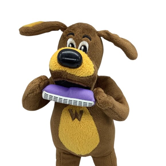 The Wiggles Wags The Dog Plush 10” Brown Yellow Stuffed Toy Harmonica - Picture 2 of 6